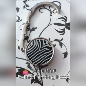 Zebra Print Handbag Hook Holder